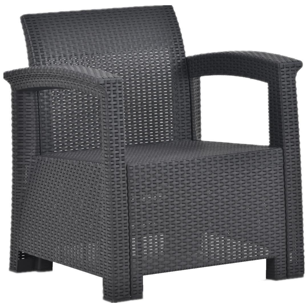 ラタン調 ガーデンファニチャー 3点ガーデンテーブルガーデンチェアー【ベージュ】