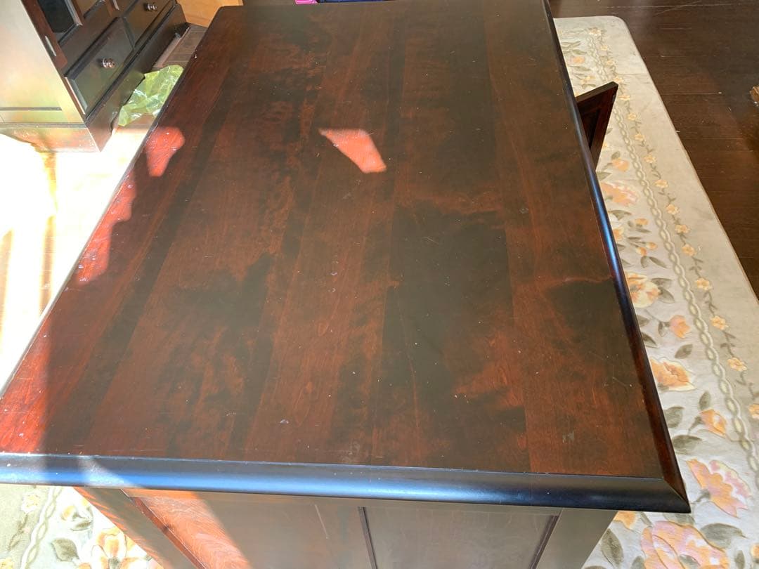 ①北海道民芸家具 片袖机　学習机