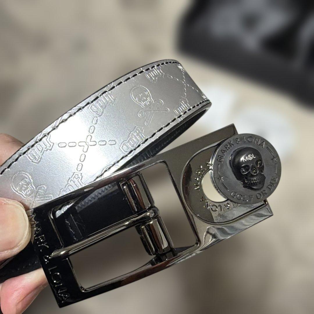 MARK&LONA マークアンドロナ　ベルト　Mサイズ　シルバー　未使用品