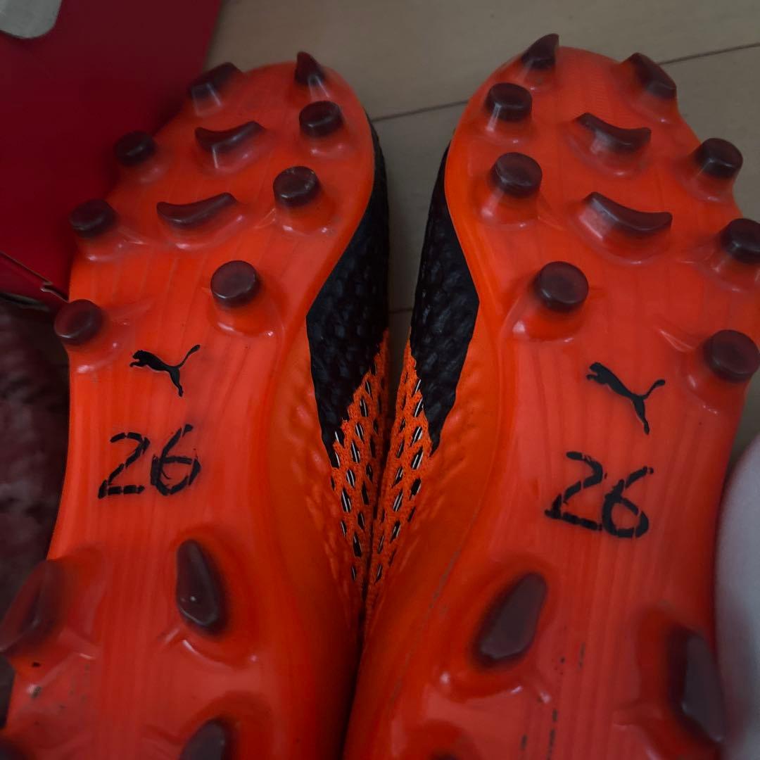 Puma サッカーシューズ 26.5cm オレンジ/ブラック