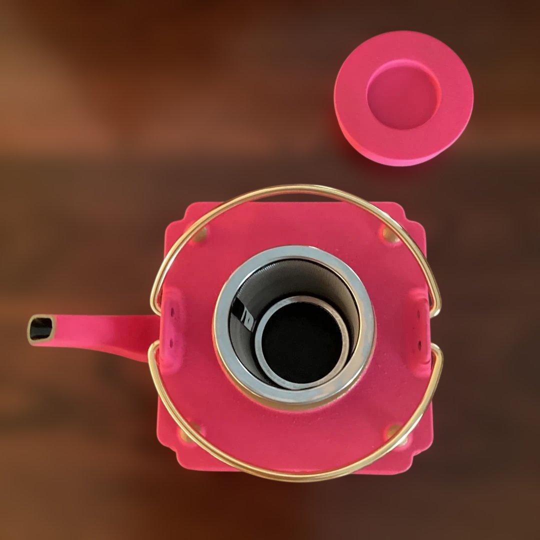 《MARIAGE FRERES 》鋳鉄製ティーポット/フィスドフランス　ローズ