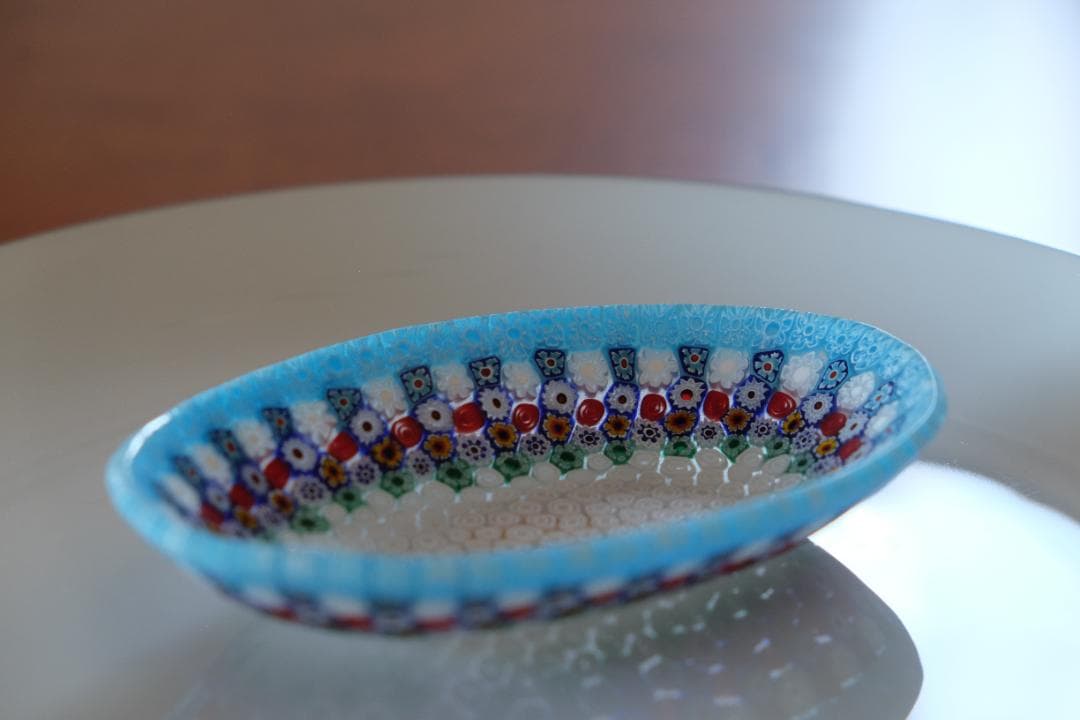 ベネチアンガラス ミルフィオリ プレート 皿 江波冨士子/黒木国昭/藤田喬平