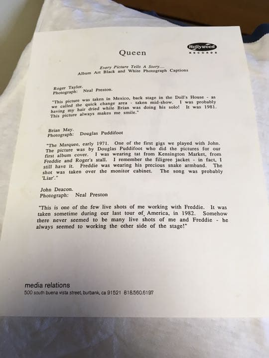 クイーン 「Made In Heaven」プロモ プレスキット