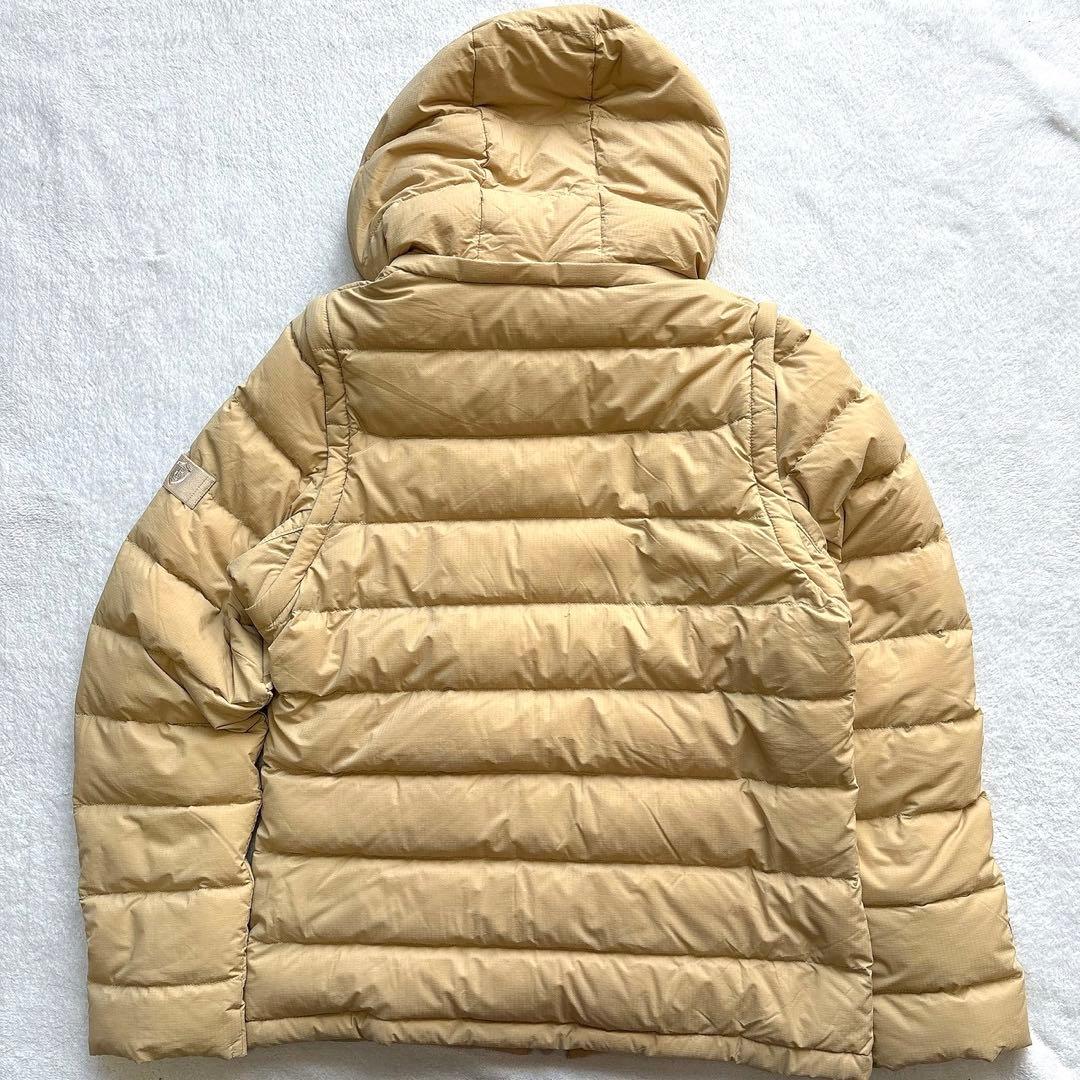 未使用級　現行品　パーリーゲイツ 　ダウン　ジャケット　ベスト　フード　ベージュ
