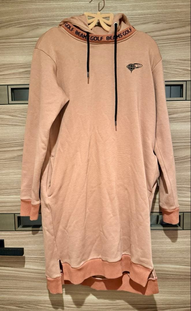 BEAMS GOLF フード付きワンピース ピンク　Mサイズ