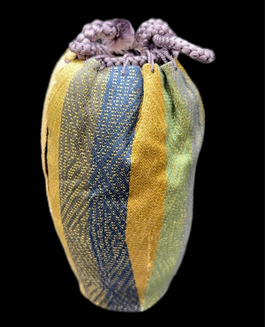 茶道具 平安 笹田有祥作 茶入 仕覆 共箱付 -515-