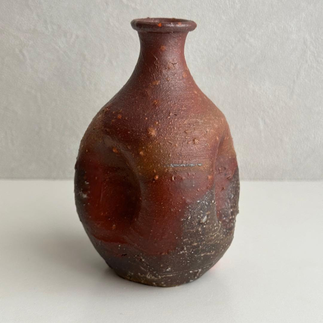 原田拾六  備前 酒器 徳利 共箱 直しあり