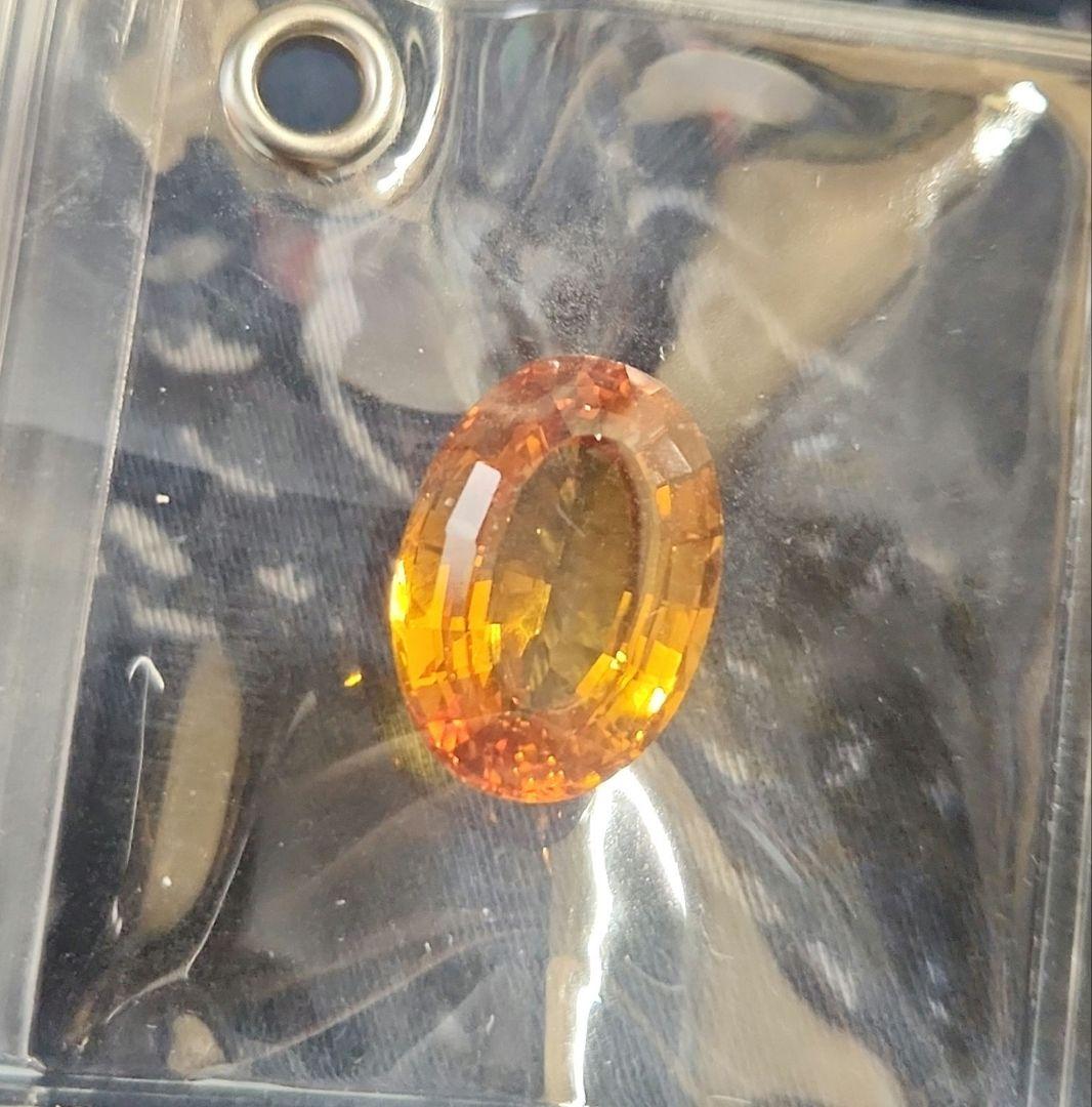 宝石キャンディ 特大ゴールデンイエローサファイア 17.365ct
