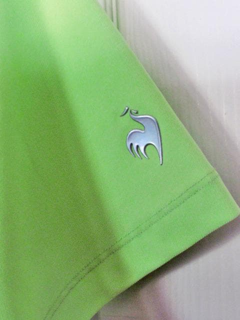 le coq sportif Golf 蛍光グリーン ハーフジップポロシャツ