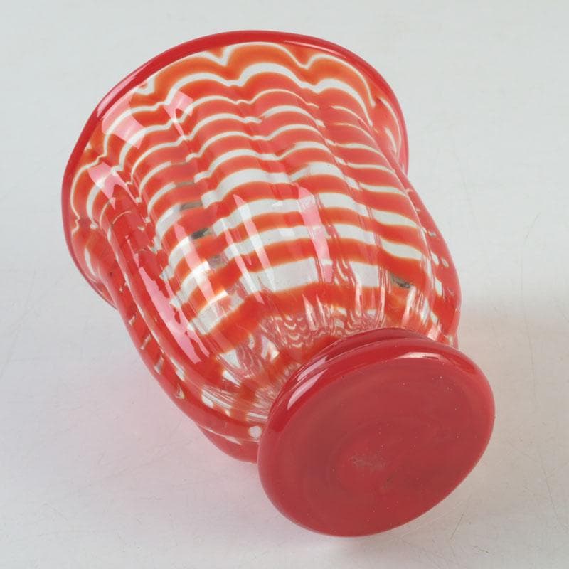 ガラス工芸　岩田久利作　ガラス飾壷　共箱　V　9589