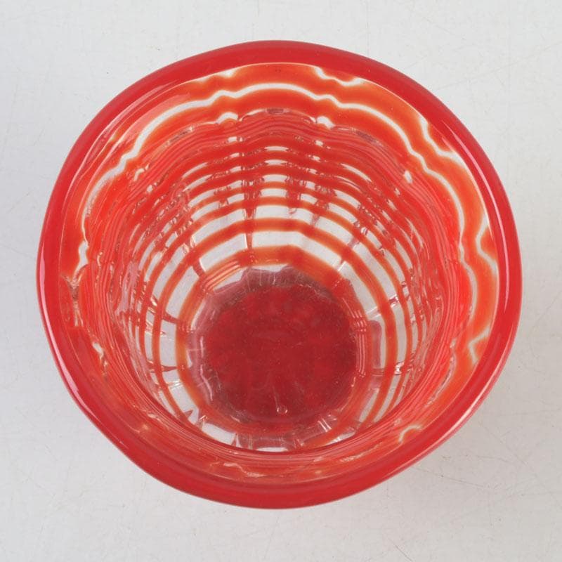 ガラス工芸　岩田久利作　ガラス飾壷　共箱　V　9589