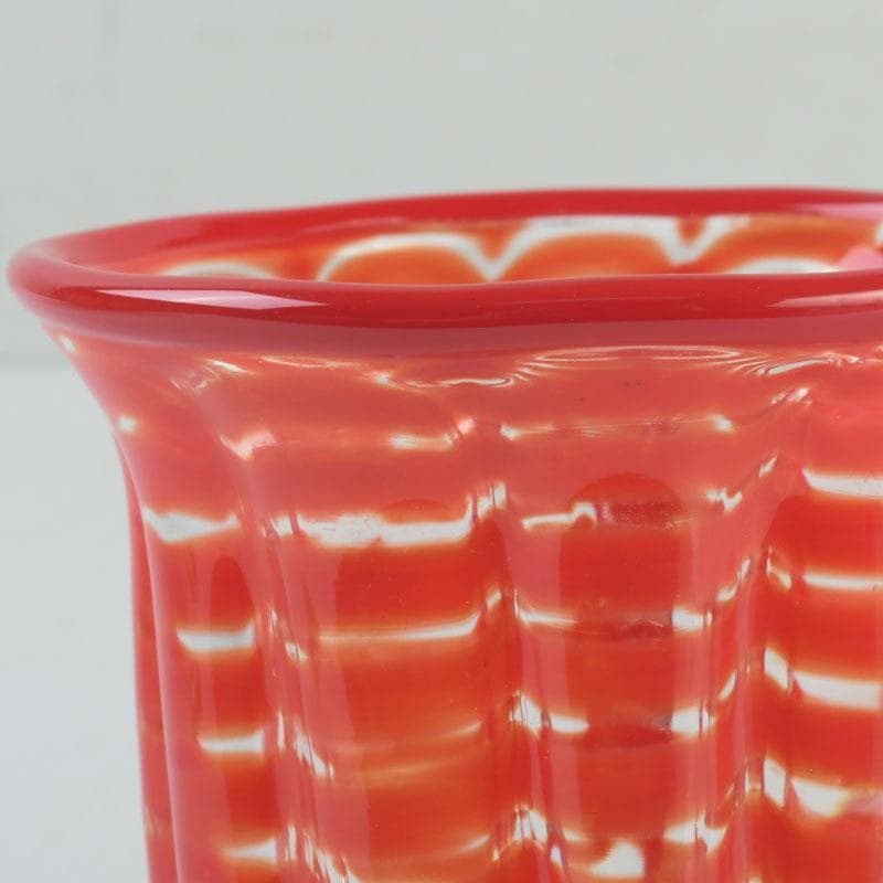 ガラス工芸　岩田久利作　ガラス飾壷　共箱　V　9589