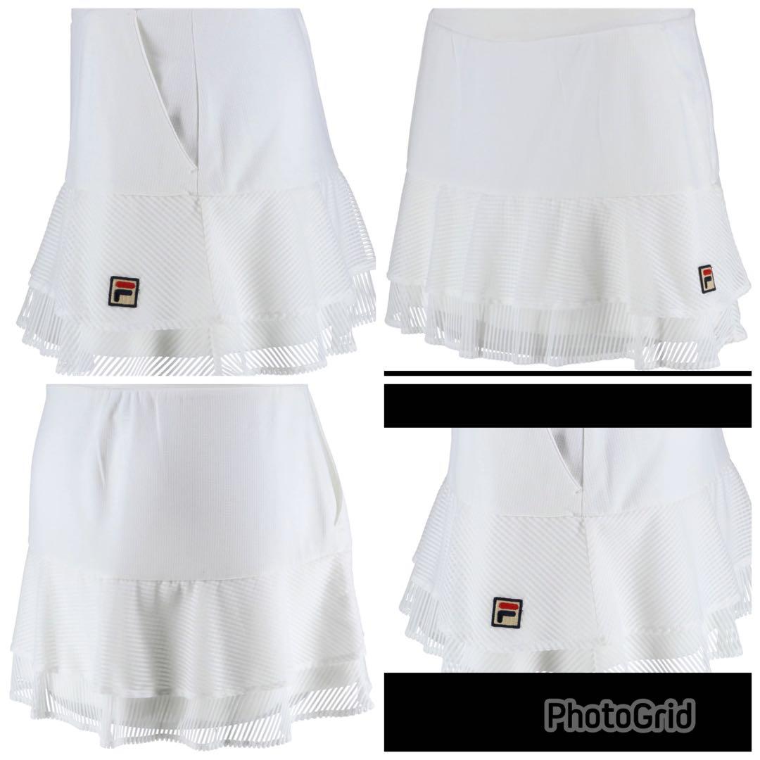 FILAテニスウェア エレガント上下 セットアップ 白 Lサイズ