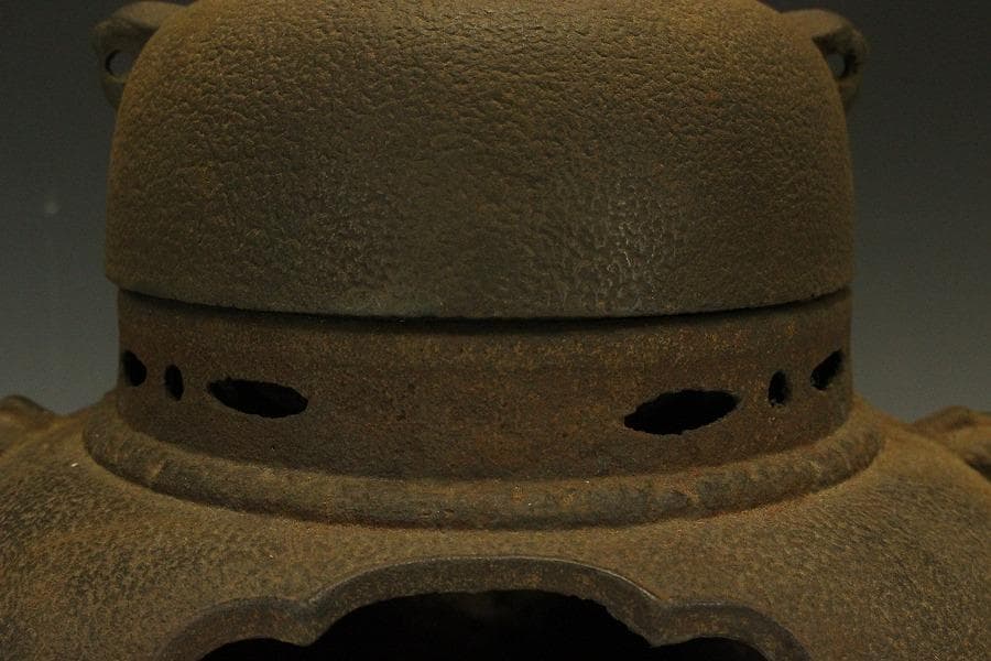 茶道具 鬼面風炉釜 平丸釜 718