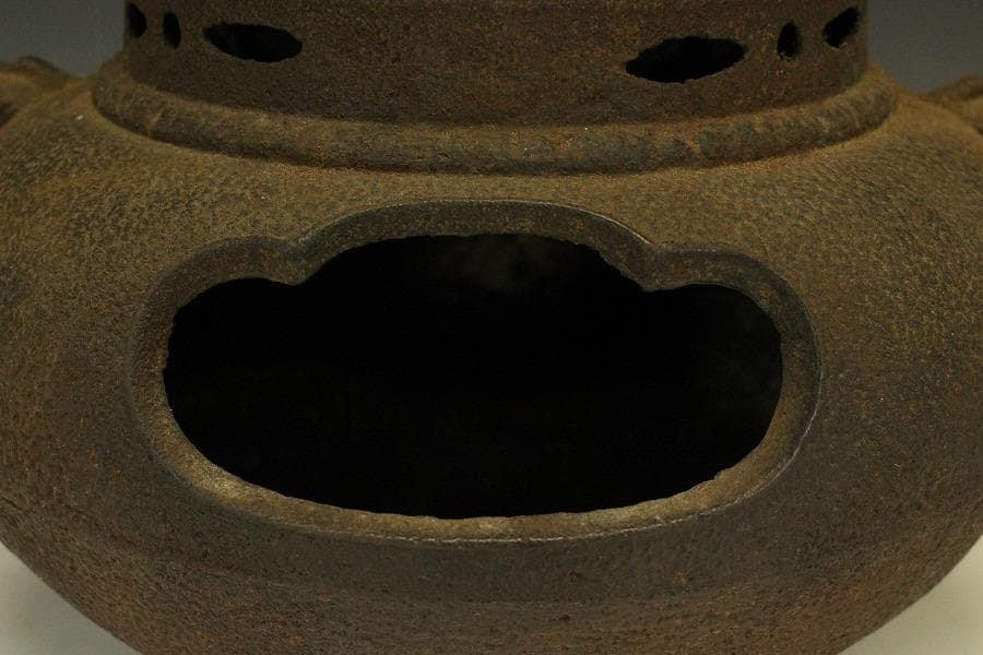 茶道具 鬼面風炉釜 平丸釜 718