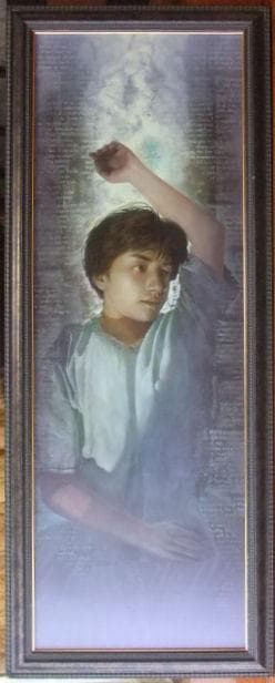 美術館収蔵にお勧め !巨匠 松村 繁氏の油彩細密画「出会う日まで」師は野田弘志氏