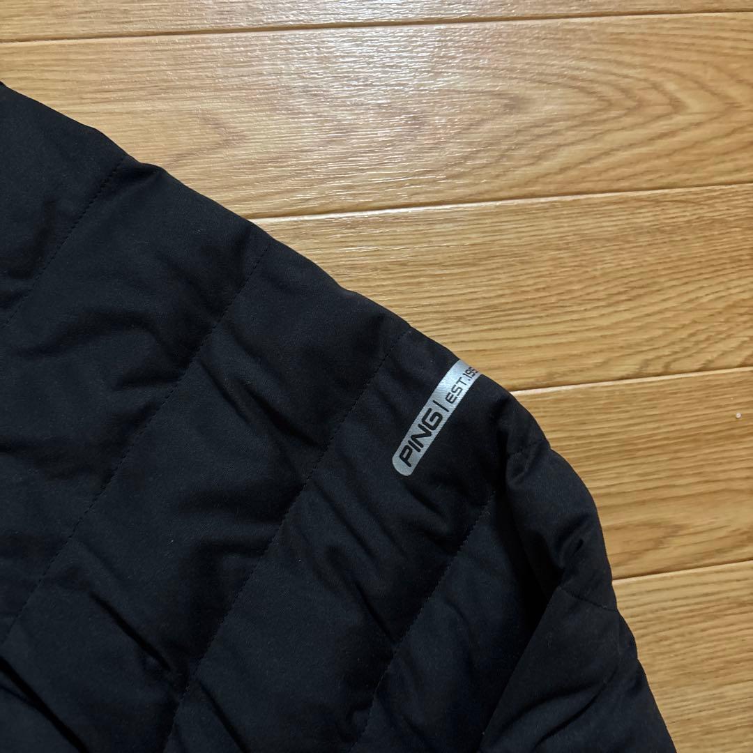 PING ピン　トライストレッチ高機能中綿プルオーバー　ブラック　Lサイズ