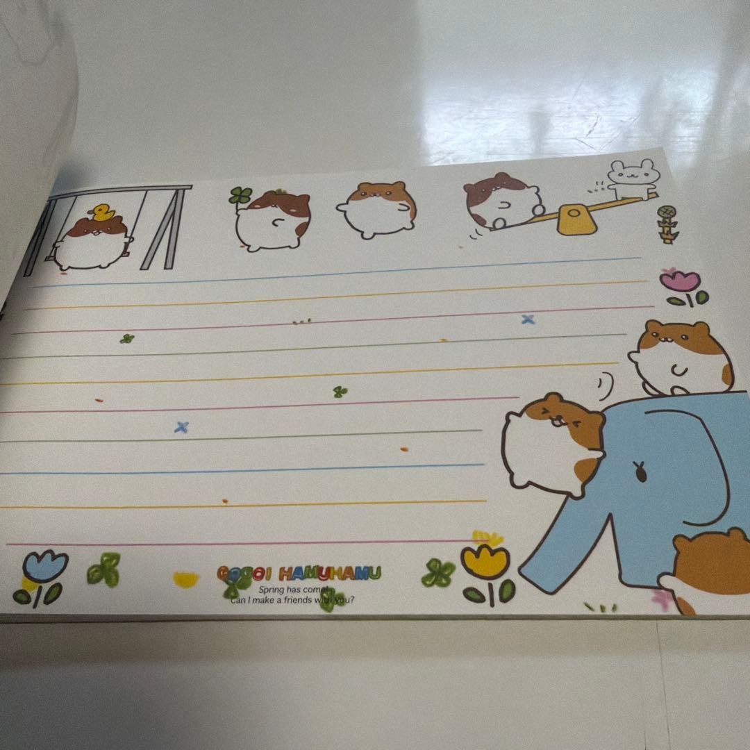 平成レトロ メモ帳 キャラクター　ハムスター　ハムハム春が来た！　大きいメモ