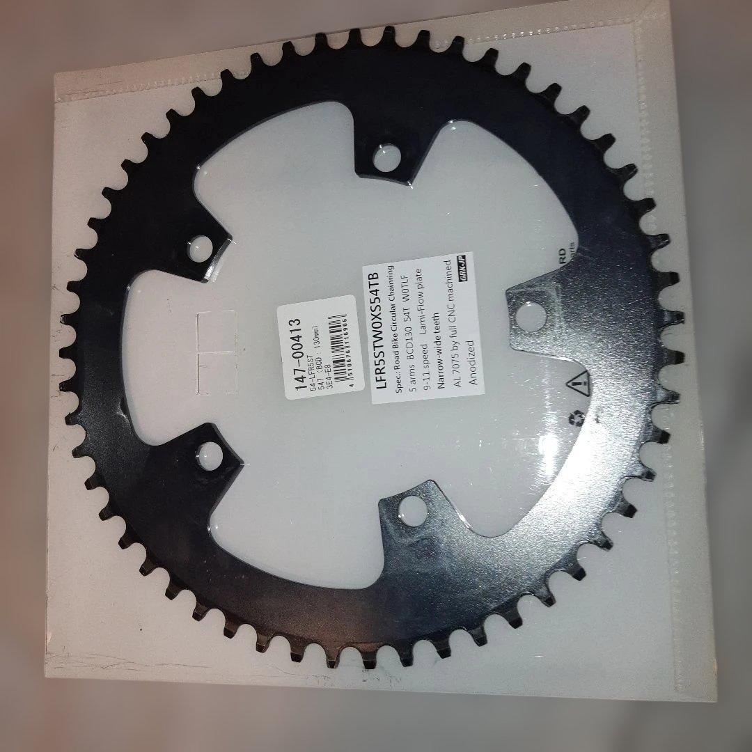 【美品】メローズユナイテッドピースキーパー チェーンリング54Tピューターグレイ