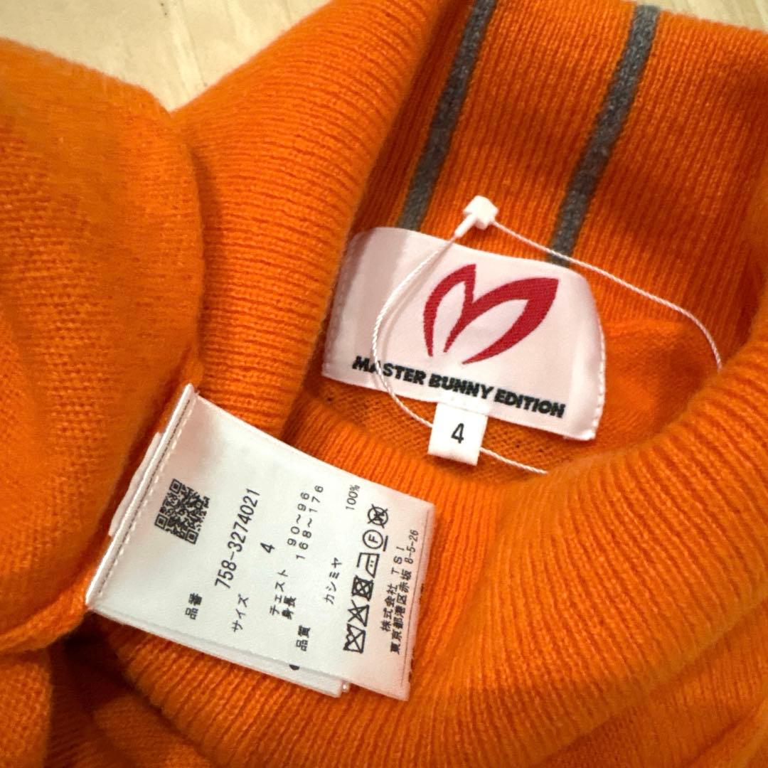 パーリーゲイツ☆新品 マスターバニー カシミヤ100% タートルネックニット