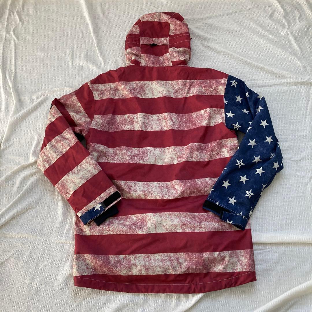 【新品】sessions セッションズ　セットアップ　星条旗柄　スノーウェア