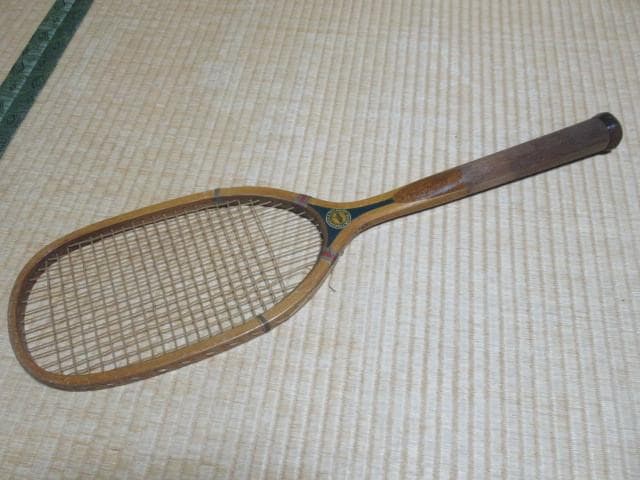美品 昭和初期木製 和製テニスラケット◆『THE Praise』トンボマーク大和