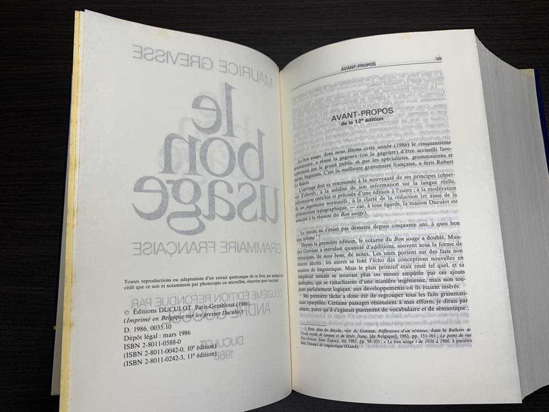 【極美】le bon usage ボンユザージュ　フランス語文法辞典