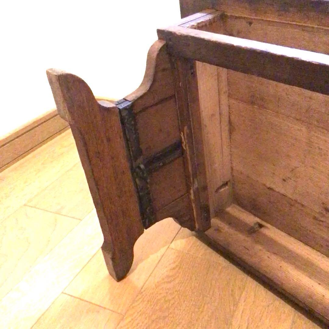 骨董　文机 引出し付き　 木製　古家具　アンティーク　ローテーブル