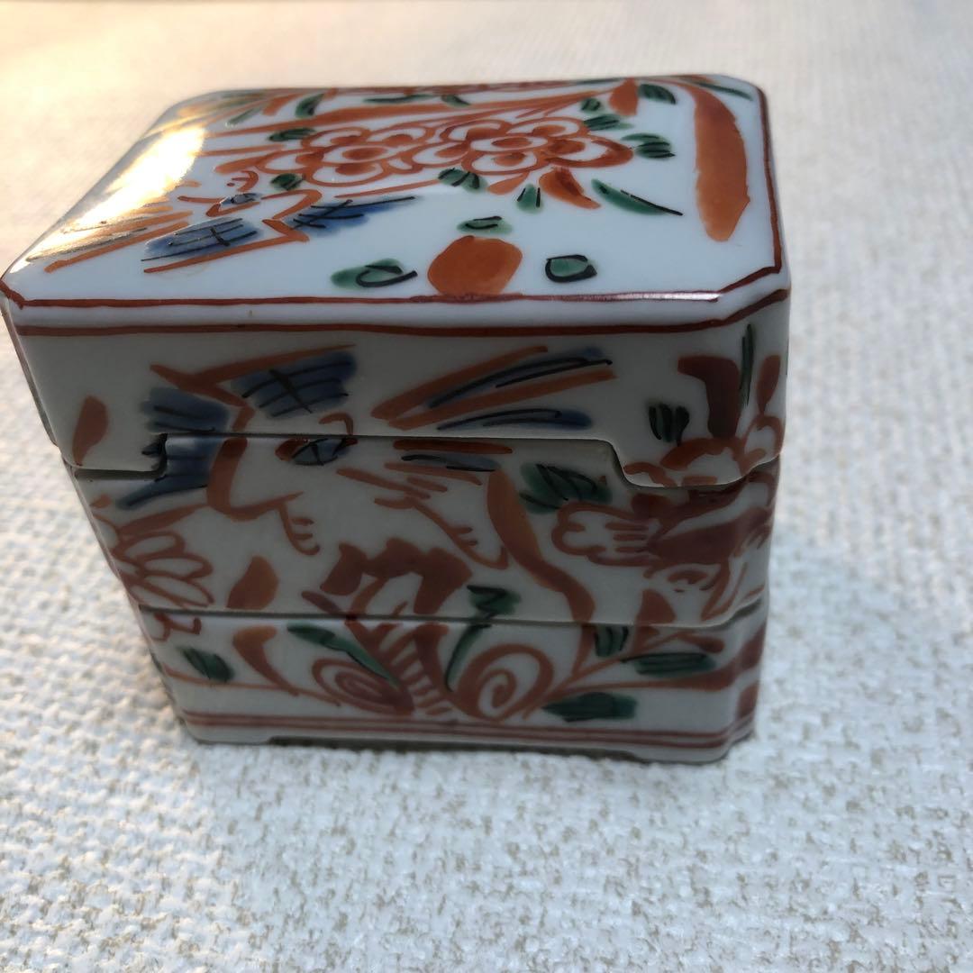 赤絵巾合　龍岳造　茶巾入れ　煎茶　茶道具