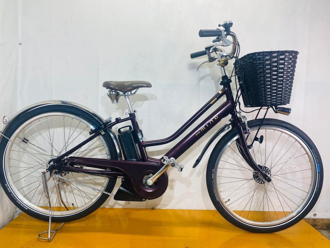 電動アシスト自転車 シティタイプ パープル