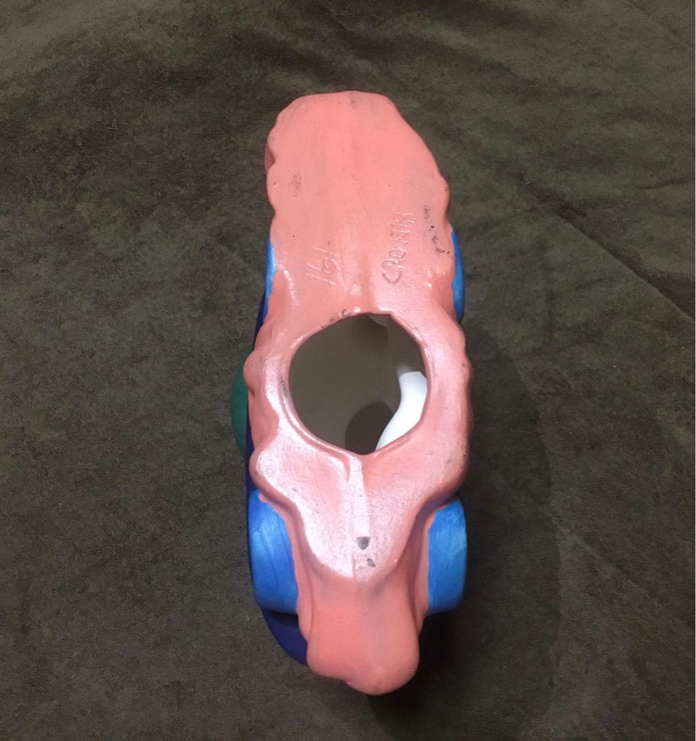 ビンテージ　~70's スケートボードを楽しむカメ の置物　約20cm