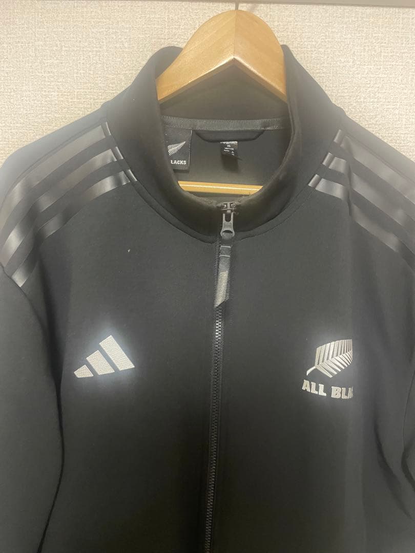 アディダス オールブラックス アンセムジャケット 2XL ブラック フルジップ