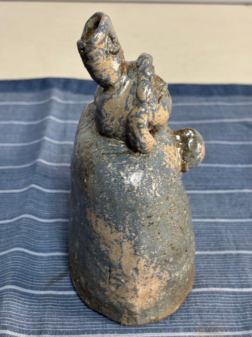 青灰色 陶器の人形 2点セット