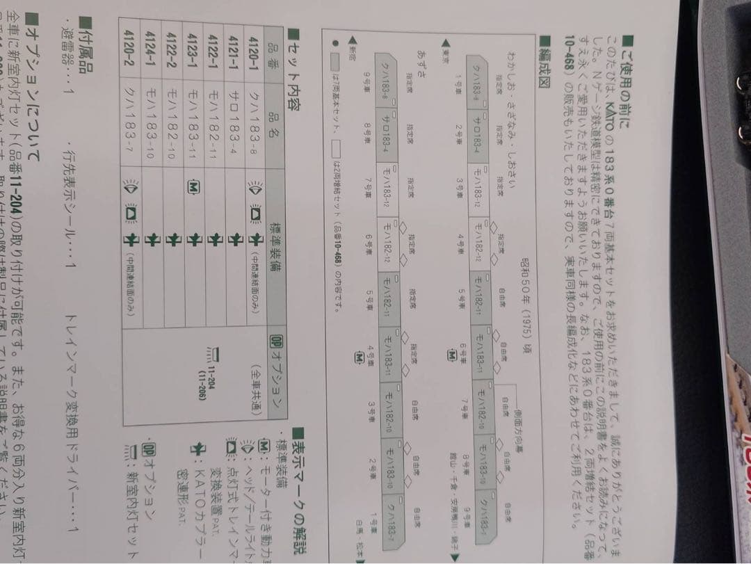 KATO 10-467 183系0番台基本＋2両