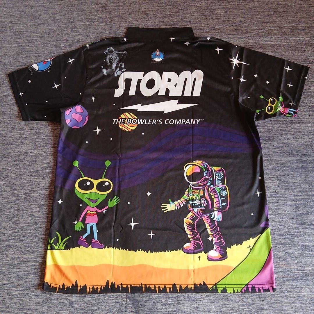 ✨新品✨ボウリングウェア　STORM　サイズXL　ブラック　宇宙人　宇宙飛行士