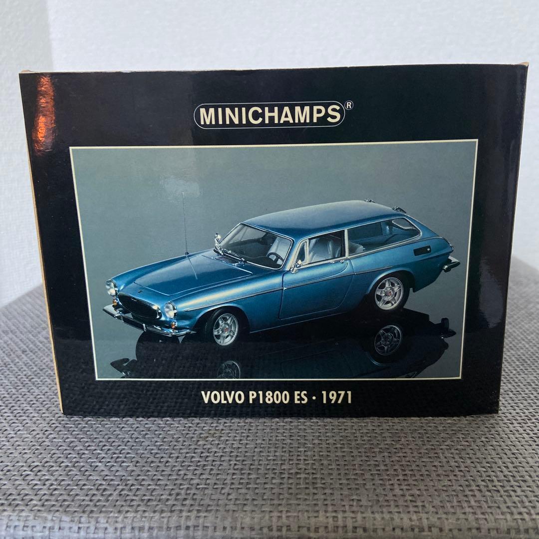 ミニチャンプス 1/18 ボルボ P1800 ES 1971 メタリックブルー