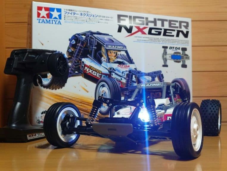 タミヤファイターネクスジェンLEDライト付＆プロポ＆バッテリー充電器新品完成品
