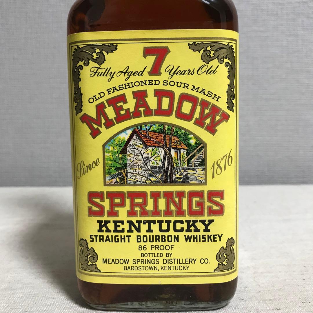 メドウスプリングス7年 未開栓 オールドボトル 古酒 バーボン 終売品 90年代