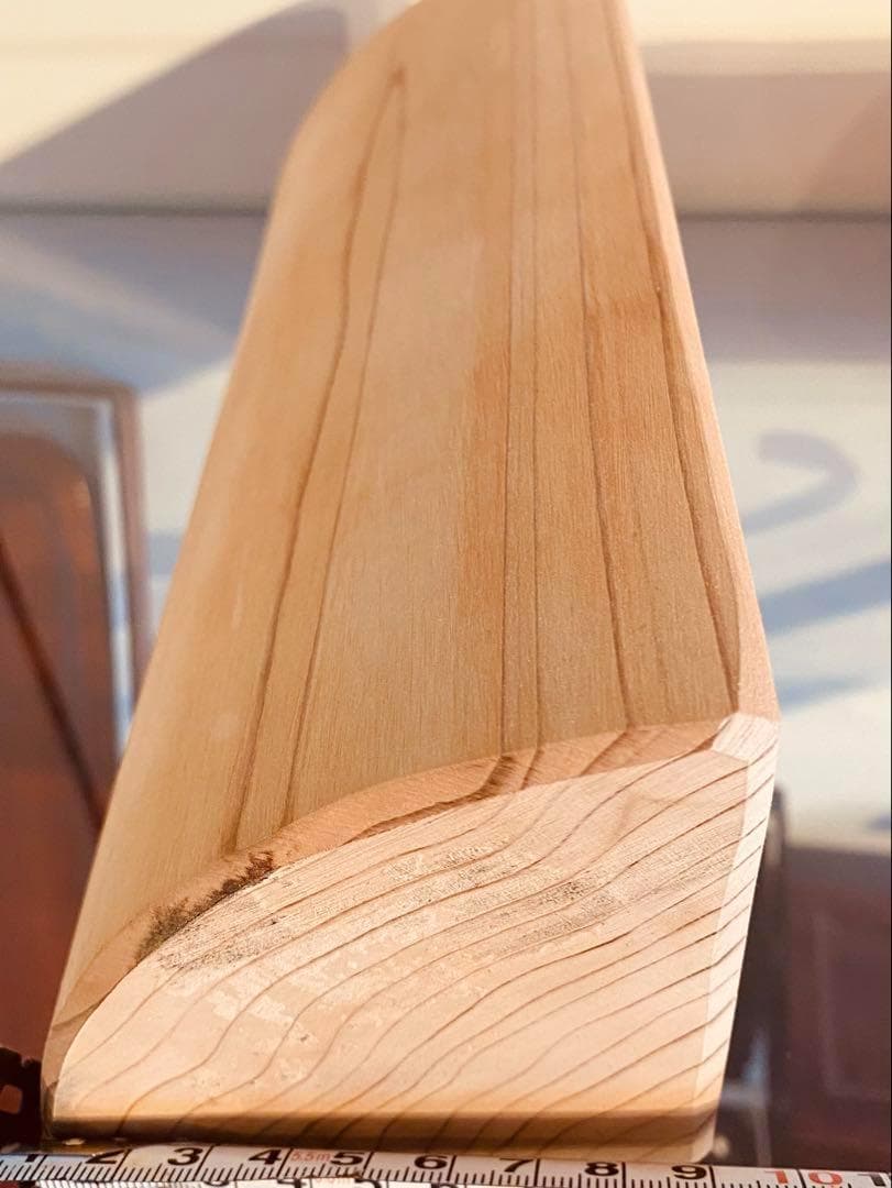 金山杉のクォーターラウンドヨガブロック　2個セット