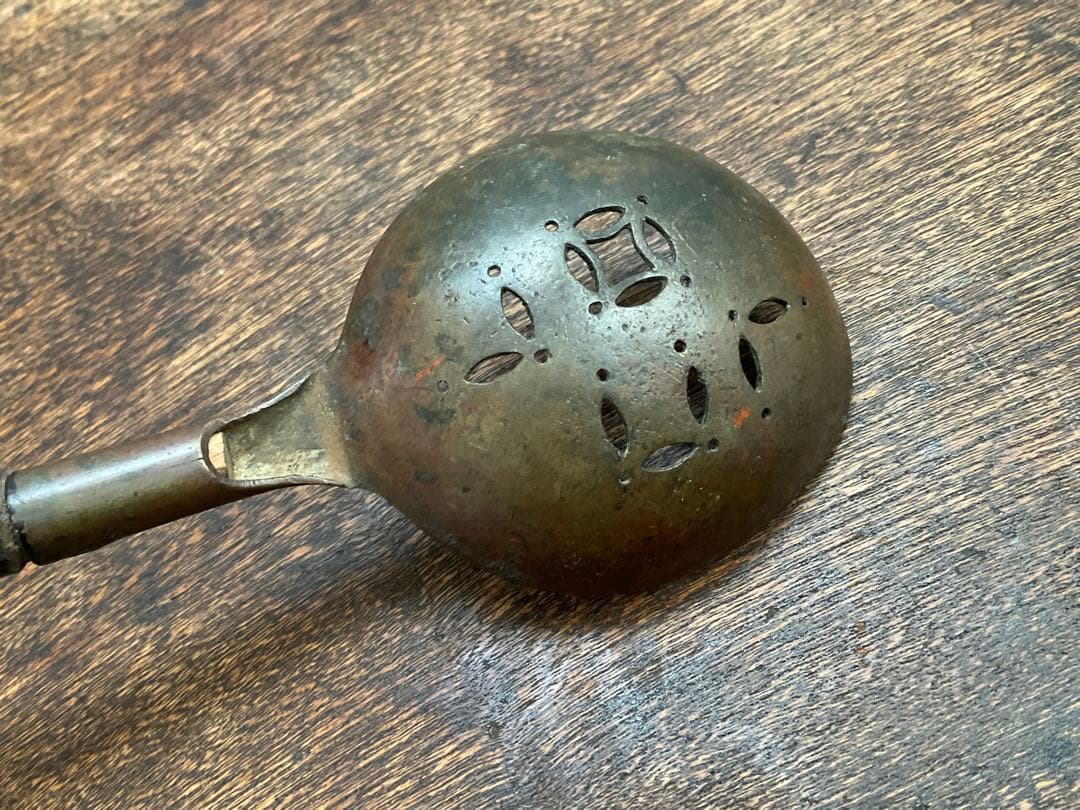 李朝　匙　柄杓　民藝　仏教美術　長さ約60cm