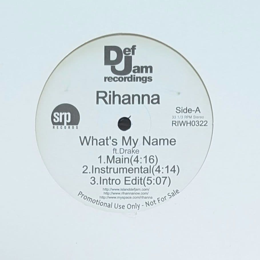 Rihanna ‎What's My Name Drake 12インチレコード