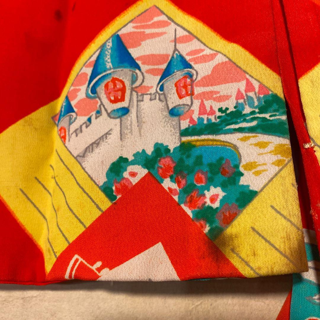 朱赤地ビィンテージ長襦袢