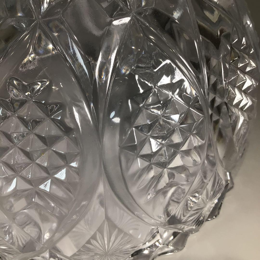 Ｐ４４８　水指　『清昌堂造』『江戸切子』『ガラス水指』『義山鉢』　紙箱　茶道具