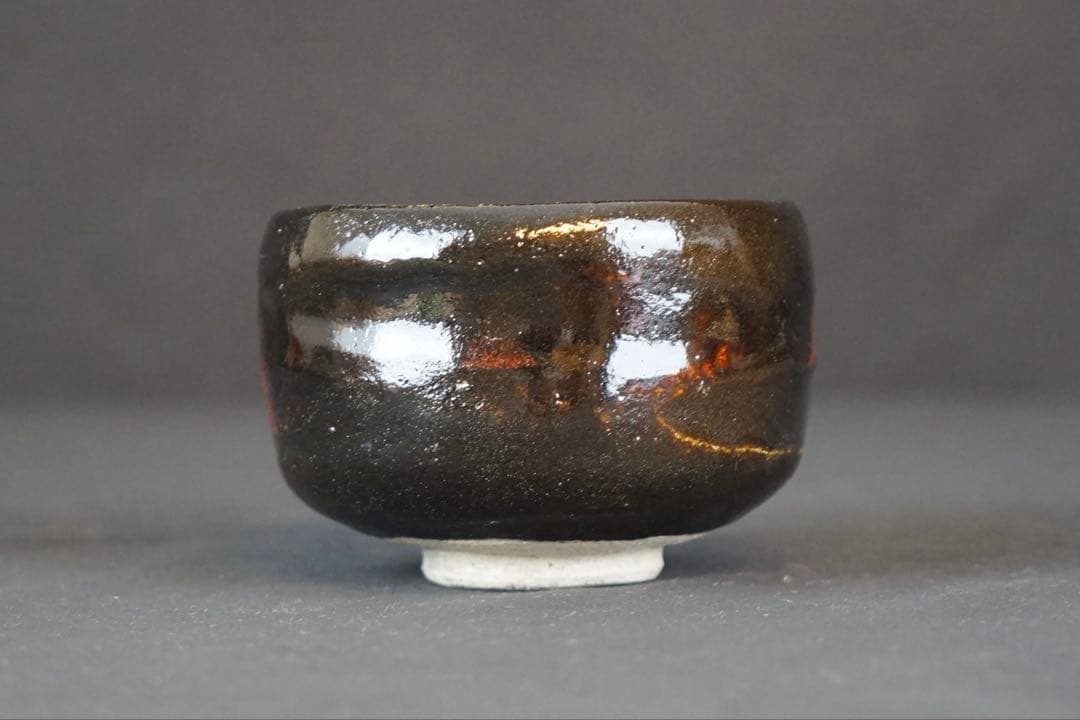 四代 中村道年(尼) 黒茶碗 共箱 栞付 茶道具