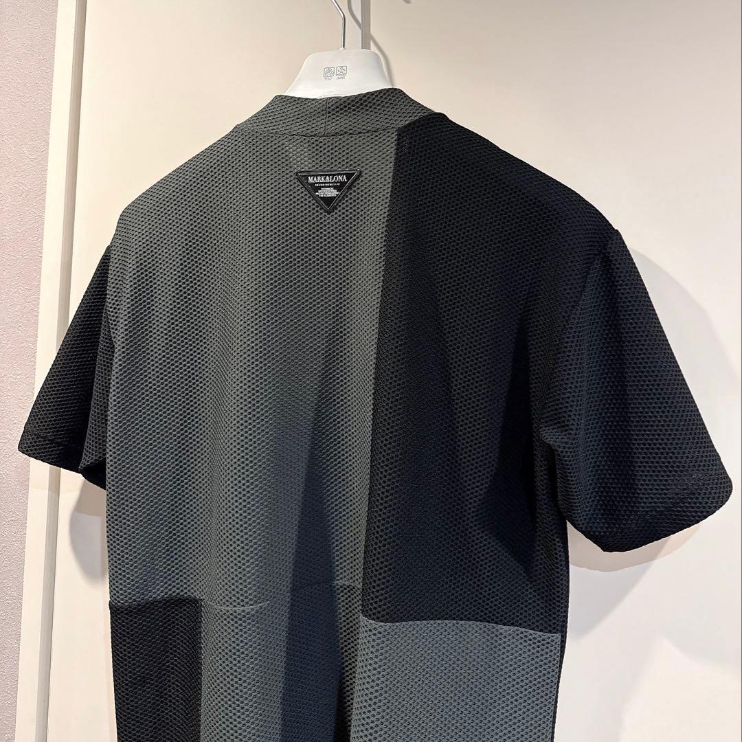 2025 美品 ★ MARK&LONA モックネック シャツ マーク&ロナ 黒
