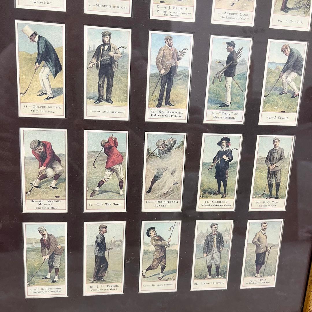Copes Golfers シガレットカード 額装 18枚セット ゴルフ