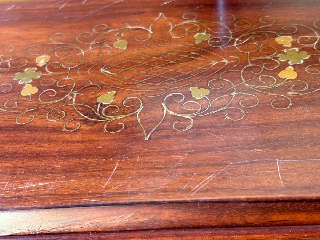 大特価！（59500円）アンティーク　ライディングビューロー　象嵌模様入り