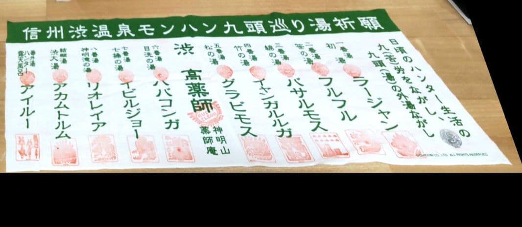 信州渋温泉モンハン九頭巡り湯祈願コラボグッズセット