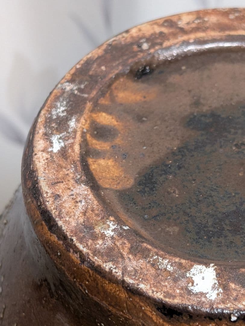 花瓶　インテリア　火色 　　石はぜ　焦げ　自然釉　信楽