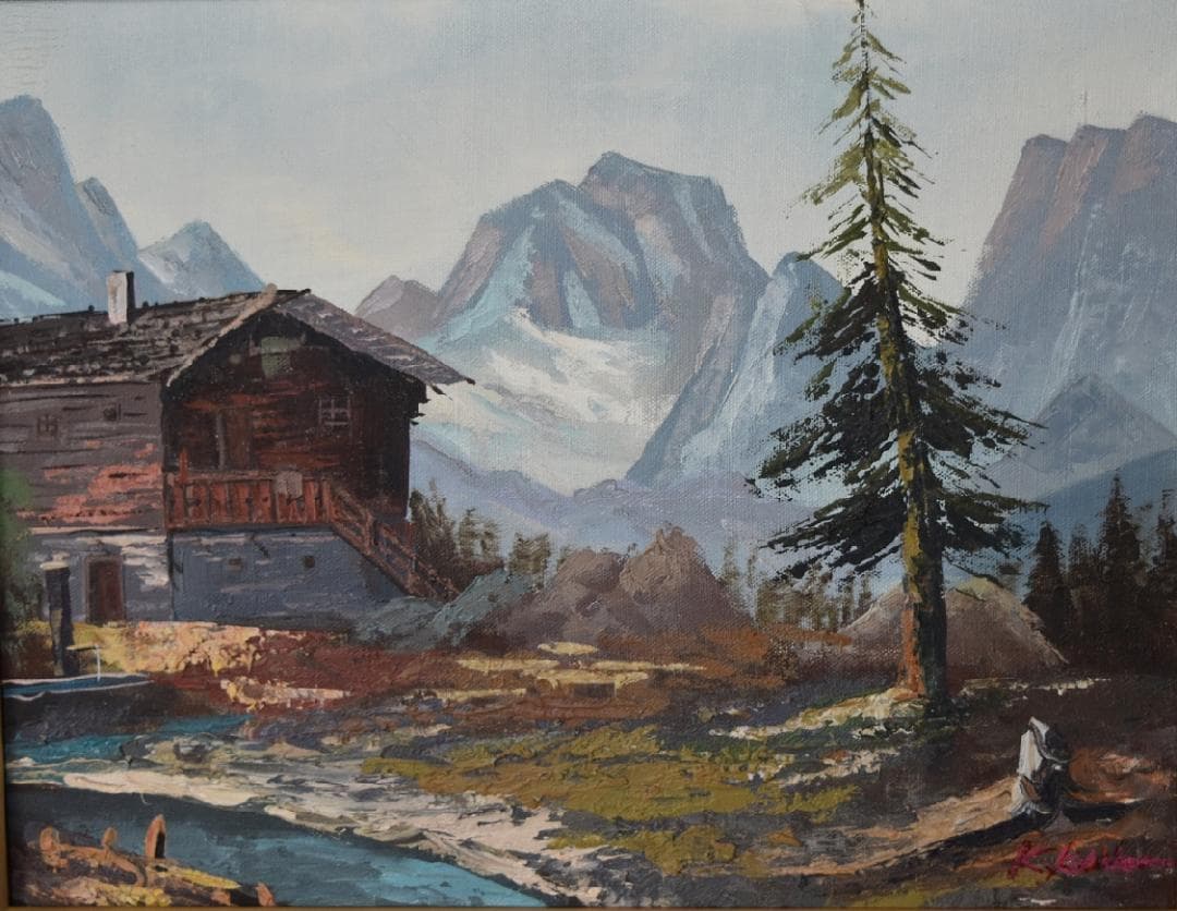 20世紀日本の画家＊創元会会長・日展評議員　工藤和夫　筆　油彩画